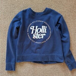 Hollister Dark Blue Crewneck with Logo